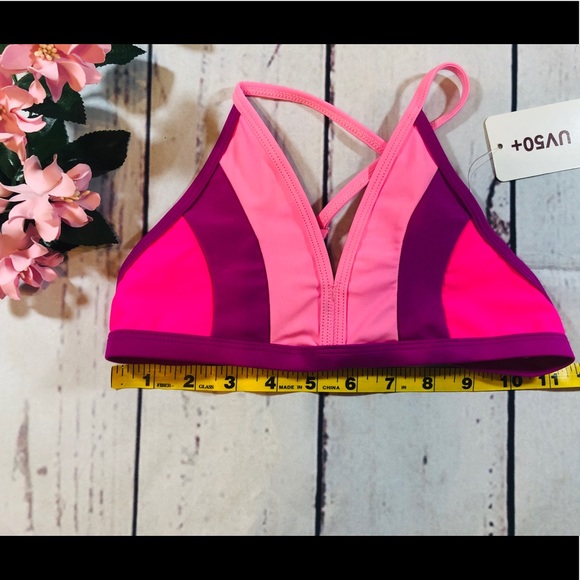 Girls size 7/8 bikini top only bright pink - Picture 4 of 5